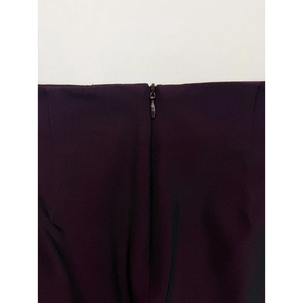 Vintage Bebe Iridescent Purple High Rise‎ Mini Pencil Skirt Y2K Thigh Slit 2P